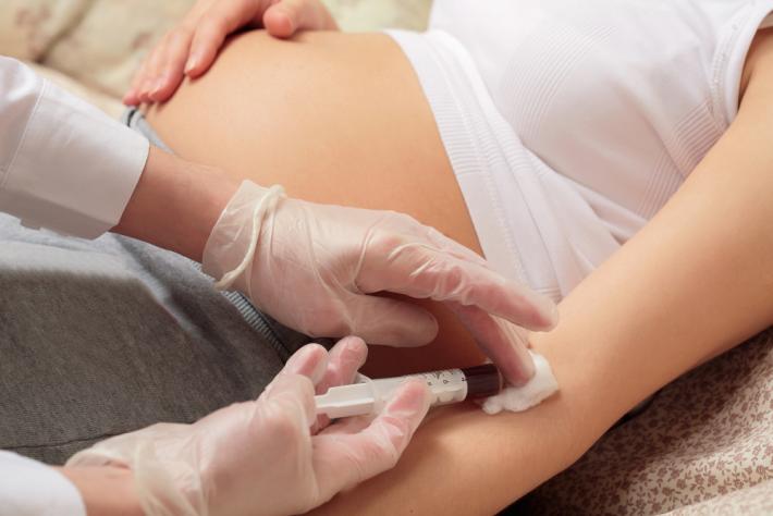 Исследование состояния здоровья беременной начинается со сбора крови